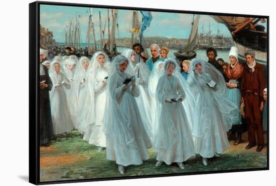 The First Communion, 1878-Phillip Richard Morris-Framed Stretched Canvas