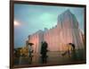 The First Completely Covered Corner of the Wrapped Reichstag Project-null-Framed Photographic Print