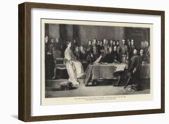The First Council of Her Majesty the Queen, Kensington Palace, 20 June 1837-Sir David Wilkie-Framed Giclee Print