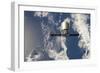 The First Cygnus Commercial Cargo Spacecraft in Orbit Above Earth-null-Framed Photographic Print