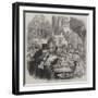 The First Day of Oysters, a London Street Scene-null-Framed Giclee Print