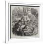 The First Day of Oysters, a London Street Scene-null-Framed Giclee Print