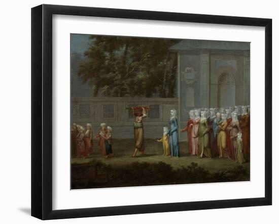 The First Day of School, c.1720-37-Jean Baptiste Vanmour-Framed Giclee Print