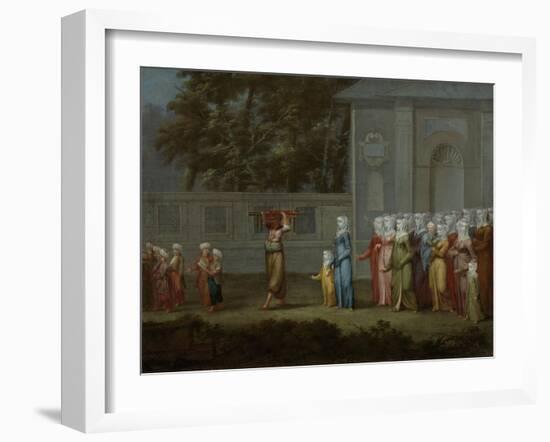 The First Day of School, c.1720-37-Jean Baptiste Vanmour-Framed Giclee Print