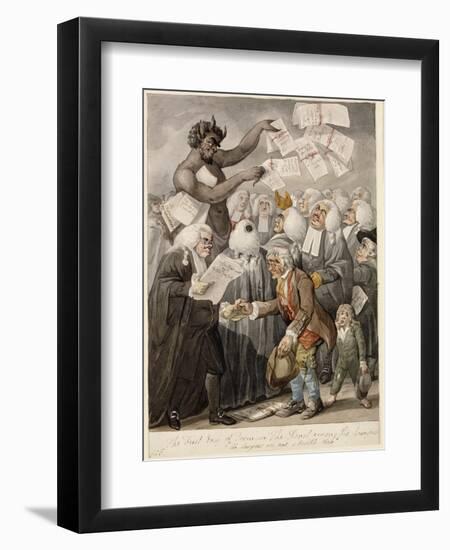 The First Day of Term - or the Devil Among Lawyers-Robert Dighton-Framed Giclee Print