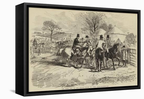 The First Day of the Season-John Leech-Framed Stretched Canvas