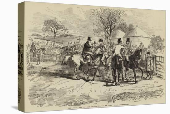 The First Day of the Season-John Leech-Stretched Canvas