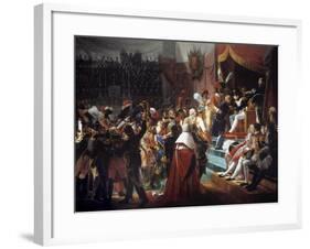 The First Distribution of the Crosses of the Legion of Honor by Jean Baptiste Debret-null-Framed Giclee Print