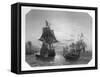 The First Dutch Ship in East Indies, 1596-Van Kesteren-Framed Stretched Canvas