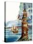 The First Eddystone Lighthouse-Peter Jackson-Stretched Canvas