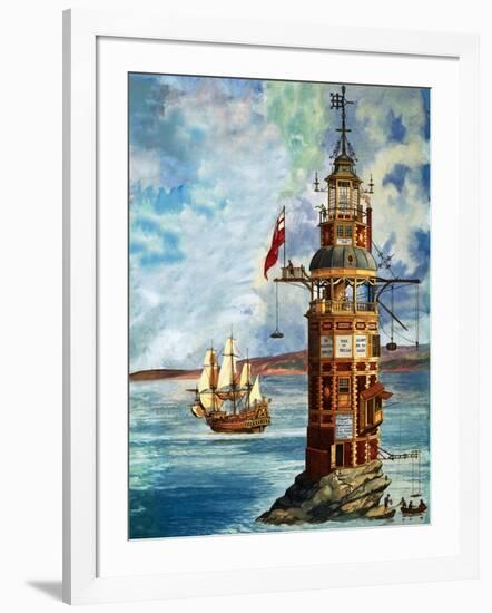 The First Eddystone Lighthouse-Peter Jackson-Framed Giclee Print