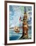 The First Eddystone Lighthouse-Peter Jackson-Framed Giclee Print