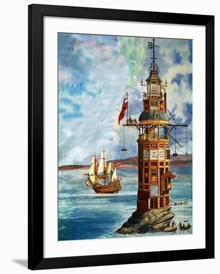 The First Eddystone Lighthouse-Peter Jackson-Framed Giclee Print