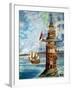 The First Eddystone Lighthouse-Peter Jackson-Framed Premium Giclee Print