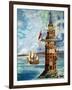 The First Eddystone Lighthouse-Peter Jackson-Framed Giclee Print