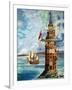 The First Eddystone Lighthouse-Peter Jackson-Framed Giclee Print