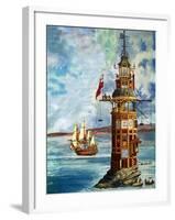 The First Eddystone Lighthouse-Peter Jackson-Framed Giclee Print