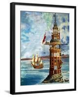 The First Eddystone Lighthouse-Peter Jackson-Framed Giclee Print