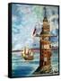 The First Eddystone Lighthouse-Peter Jackson-Framed Stretched Canvas