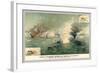 The First Encounter of Ironclads Monitor and Merrimac-null-Framed Art Print