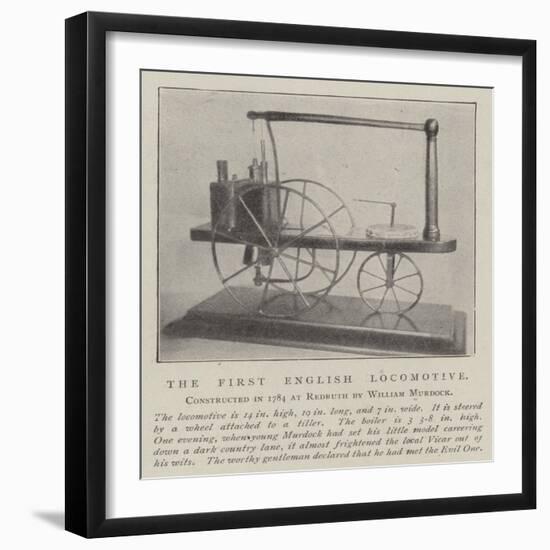 The First English Locomotive-null-Framed Giclee Print