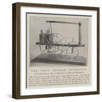 The First English Locomotive-null-Framed Premium Giclee Print