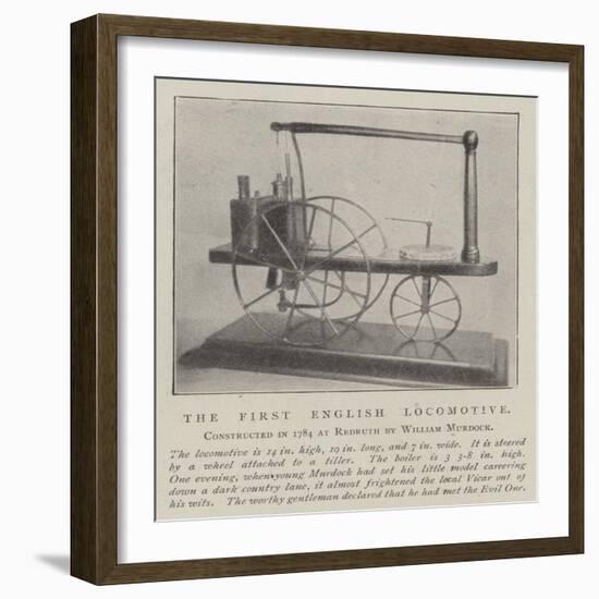 The First English Locomotive-null-Framed Premium Giclee Print