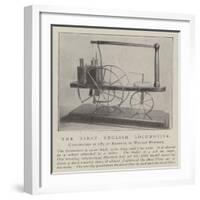 The First English Locomotive-null-Framed Premium Giclee Print