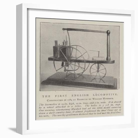 The First English Locomotive-null-Framed Premium Giclee Print