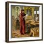 The First English Printer, 15th Century-null-Framed Giclee Print