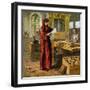 The First English Printer, 15th Century-null-Framed Giclee Print