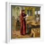 The First English Printer, 15th Century-null-Framed Giclee Print