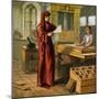 The First English Printer, 15th Century-null-Mounted Giclee Print