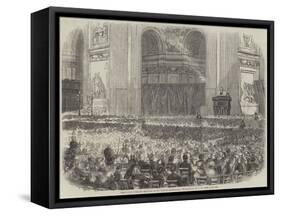 The First Evening Service at St Paul's Cathedral, on Sunday, 28 November-null-Framed Stretched Canvas