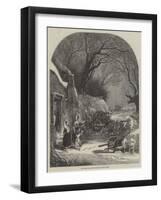 The First Fall of Snow-Myles Birket Foster-Framed Giclee Print