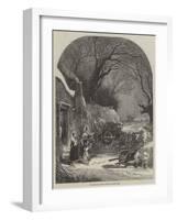 The First Fall of Snow-Myles Birket Foster-Framed Giclee Print