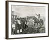The First Flag of Argentina Presented to the Revolutionary Army by General Belgrano on February 27,-Tarker-Framed Photographic Print