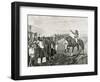 The First Flag of Argentina Presented to the Revolutionary Army by General Belgrano on February 27,-Tarker-Framed Photographic Print