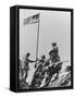 The First Flag Raising on Iwo Jima's Mount Suribachi-null-Framed Stretched Canvas