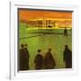 The First Flight by the Wright Brothers at Kitty Hawk-English School-Framed Giclee Print