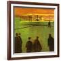 The First Flight by the Wright Brothers at Kitty Hawk-English School-Framed Giclee Print