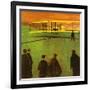 The First Flight by the Wright Brothers at Kitty Hawk-English School-Framed Giclee Print