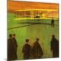 The First Flight by the Wright Brothers at Kitty Hawk-English School-Mounted Giclee Print