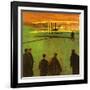 The First Flight by the Wright Brothers at Kitty Hawk-English School-Framed Giclee Print