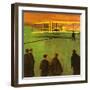 The First Flight by the Wright Brothers at Kitty Hawk-English School-Framed Giclee Print