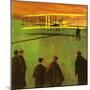 The First Flight by the Wright Brothers at Kitty Hawk-English School-Mounted Giclee Print