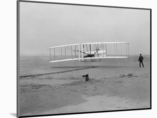 The First Flight of the Wright Flyer in 1903-Stocktrek Images-Mounted Photographic Print