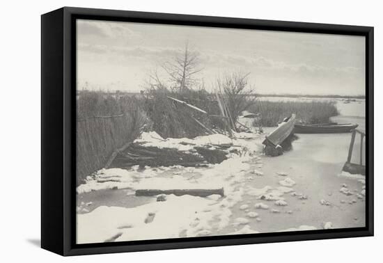 The First Frost ( la première gelée)-Peter Henry Emerson-Framed Stretched Canvas