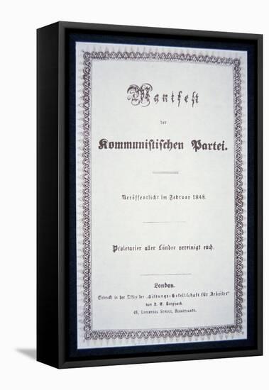 The First German Edition of the Communist Manifesto, Published in London, 1848-English School-Framed Stretched Canvas