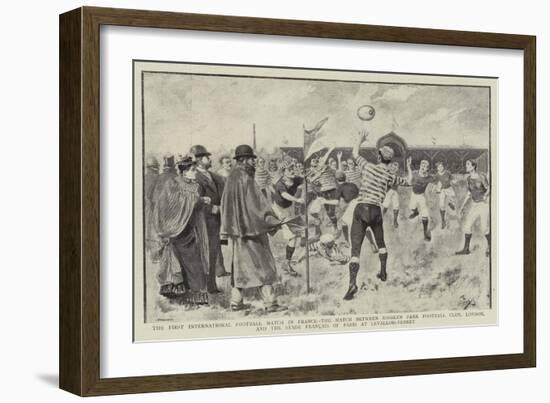 The First International Football Match in France-null-Framed Giclee Print